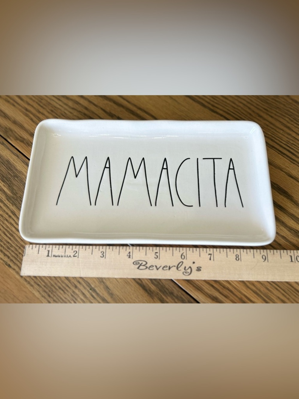 Rae Dunn White 'MAMACITA' Rectangular Serving tray or Trinket Tray